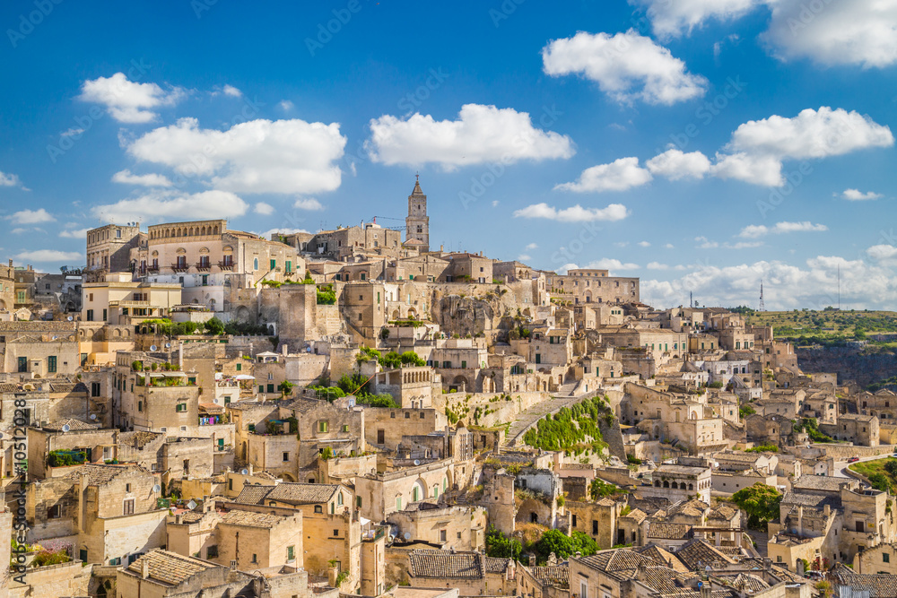 意大利巴西利卡塔日出时的马特拉古城（Sassi di Matera）