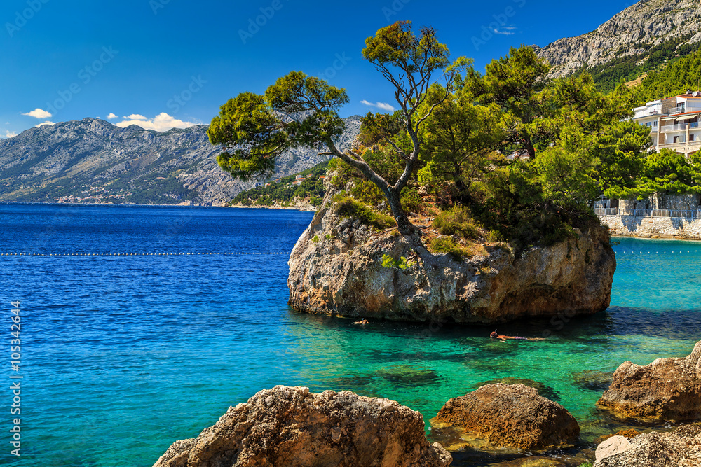 Beautiful rock island,Brela,Makarska riviera,Dalmatia,Croatia,Europe