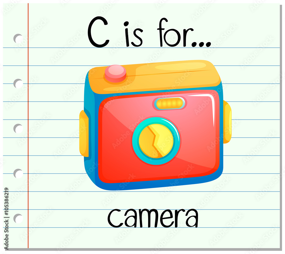 闪光灯卡字母C用于相机
