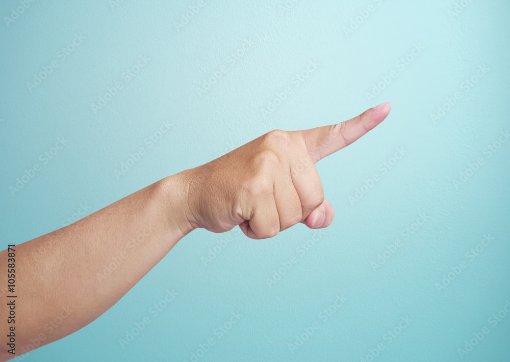 hand on the isolated background