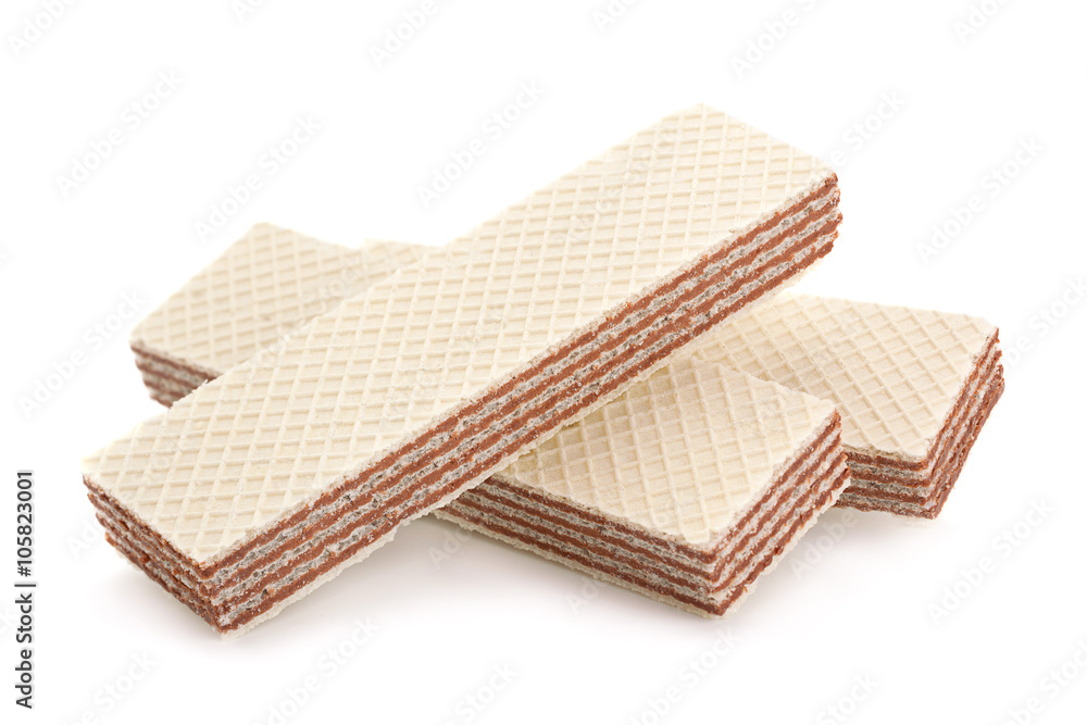 Wafers stick on white