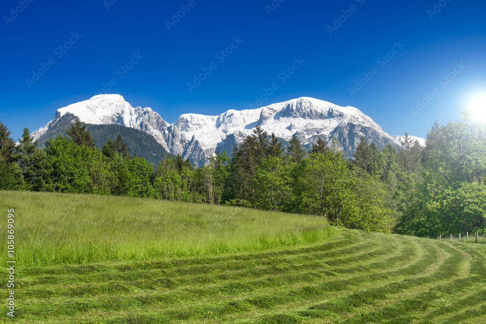 Gipfelmassiv在拜仁的Berchtesgadener Alpen