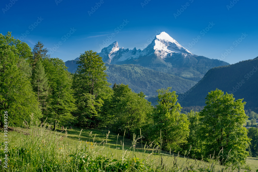 Watzmann in Berchtesgaden im Frühsommer 