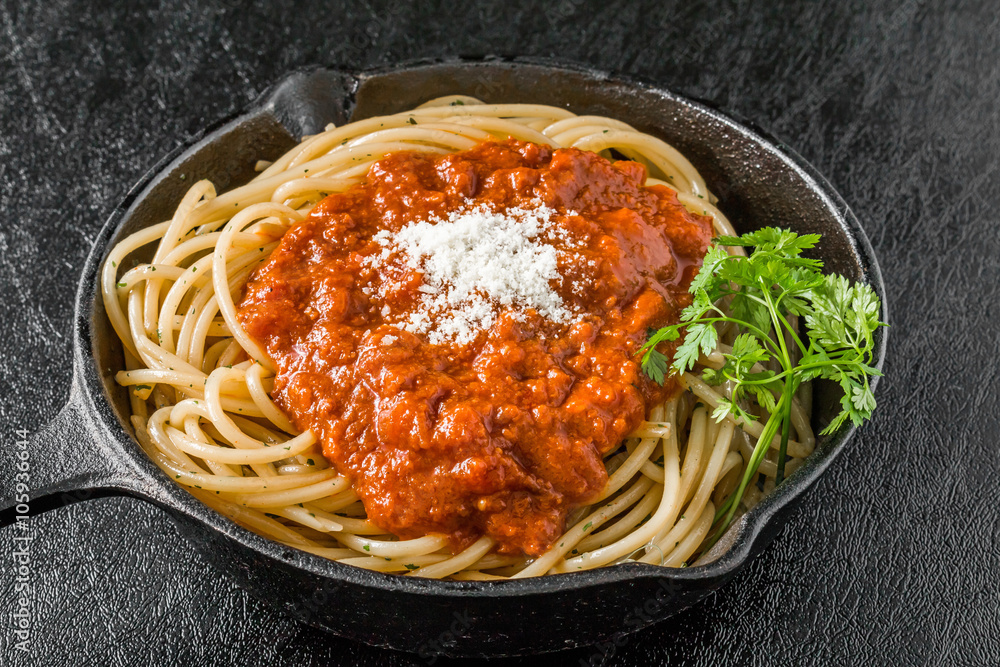 スパゲティミートソース Spaghetti with meat sauce Italian food