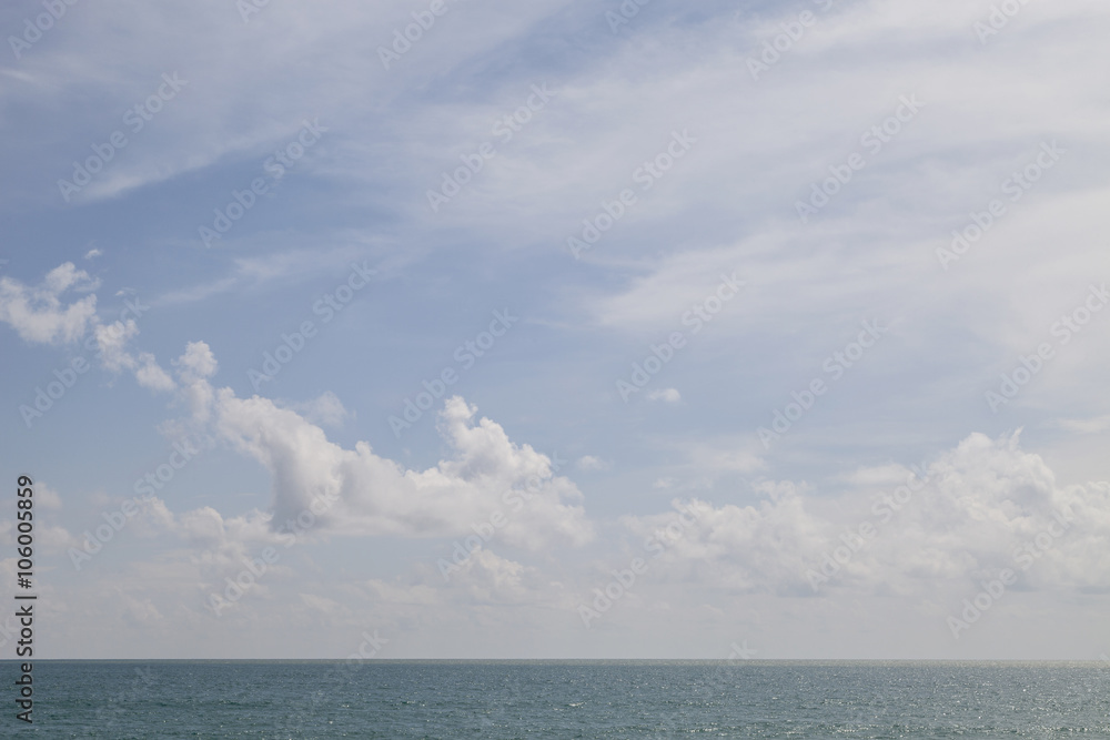 海天一色，热带海洋，美丽的风景背景。