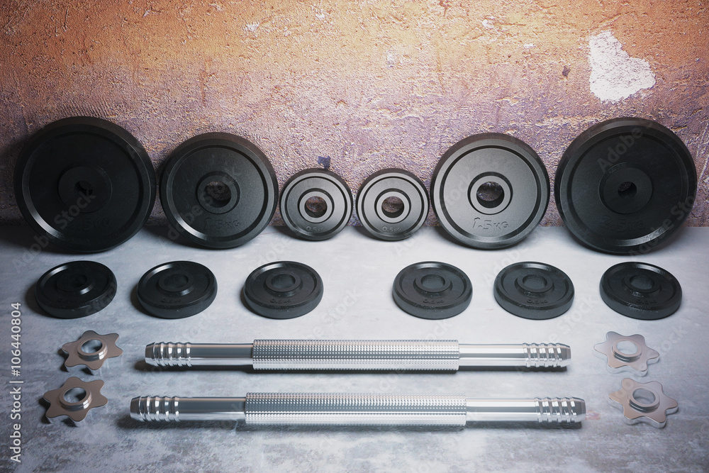 Unassembled dumbbells