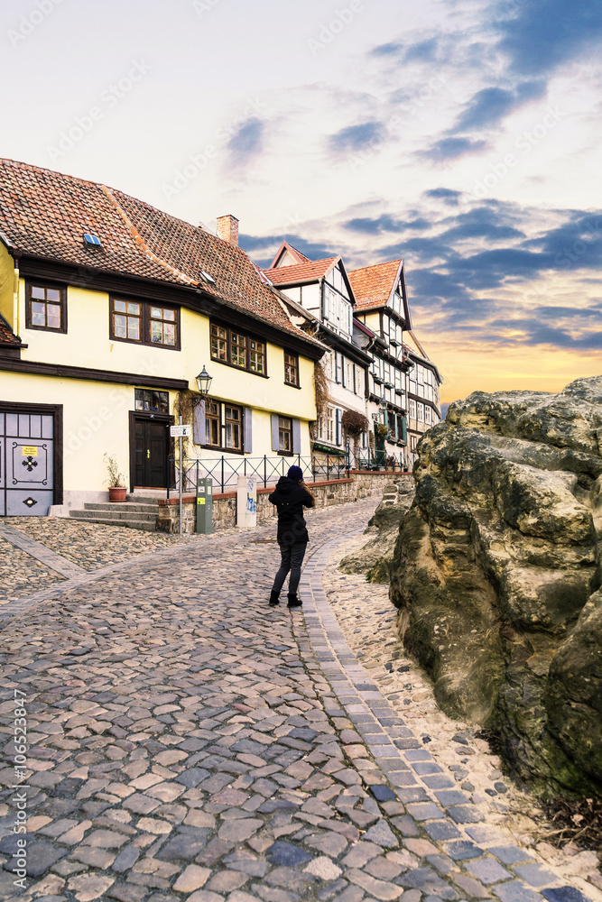 Alte deutsche Häuser in Quedlinburg