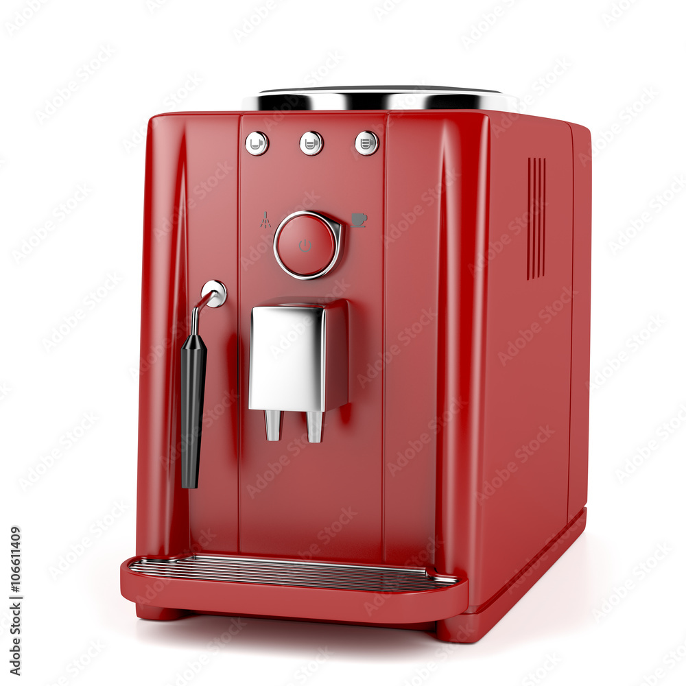 Red coffee machine