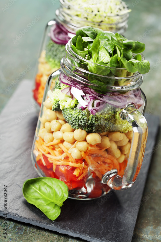 Healthy Homemade Mason Jar Salad