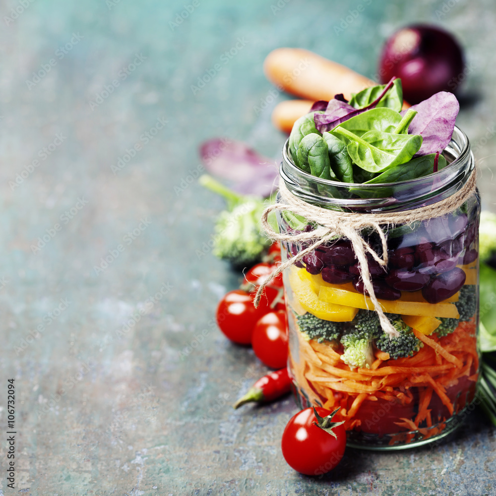 Healthy Homemade Mason Jar Salad