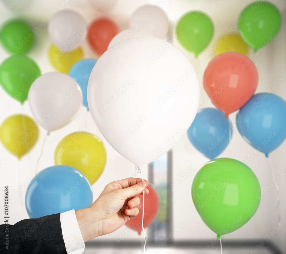 White balloon closeup