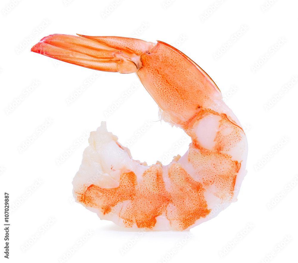 Seafood,  shrimp, Prawn isolated on a white background.