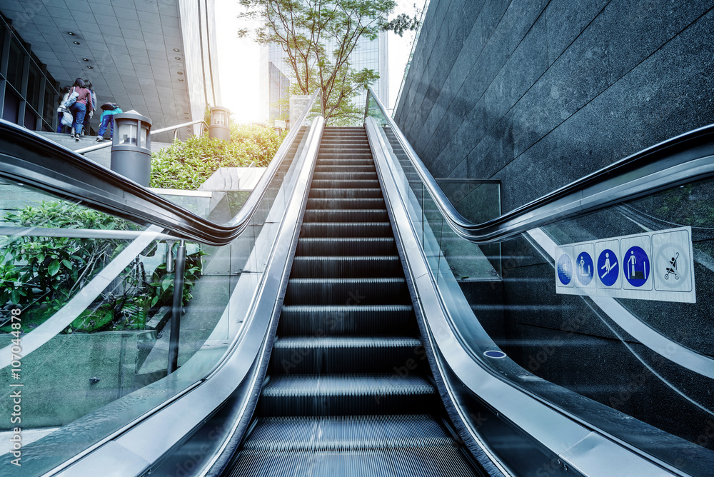 Escalator China Guangzhou streets