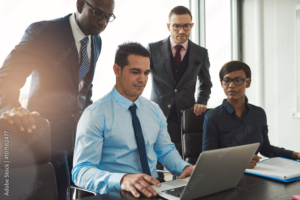 Diverse group of business people in meeting