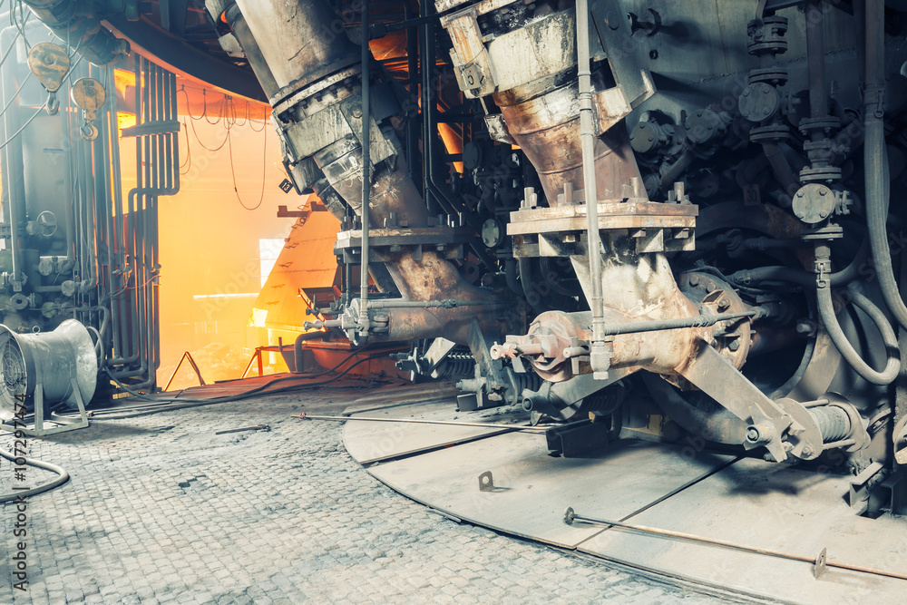 Abandoned factory，old industrial equipment background