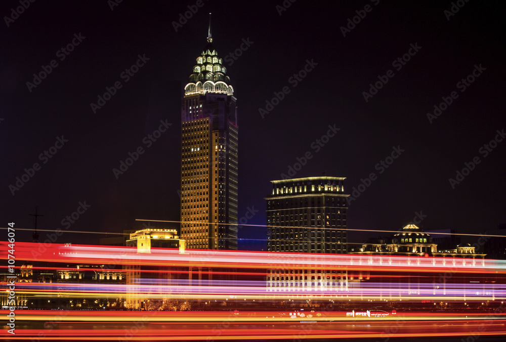 Shanghai cityscape at night,China