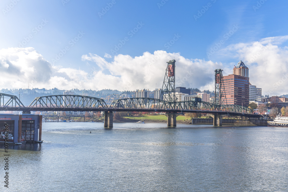 water,skyline and cityscape in portland