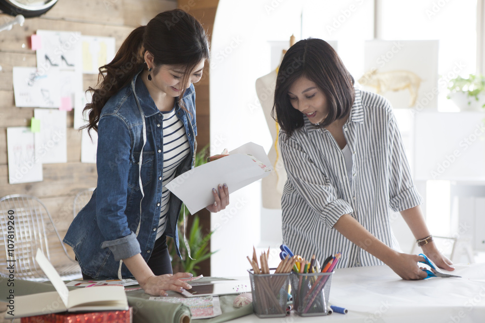 Two women pattern makers