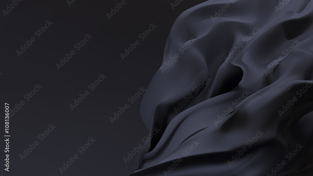 Stylish black background with waves growing tissue