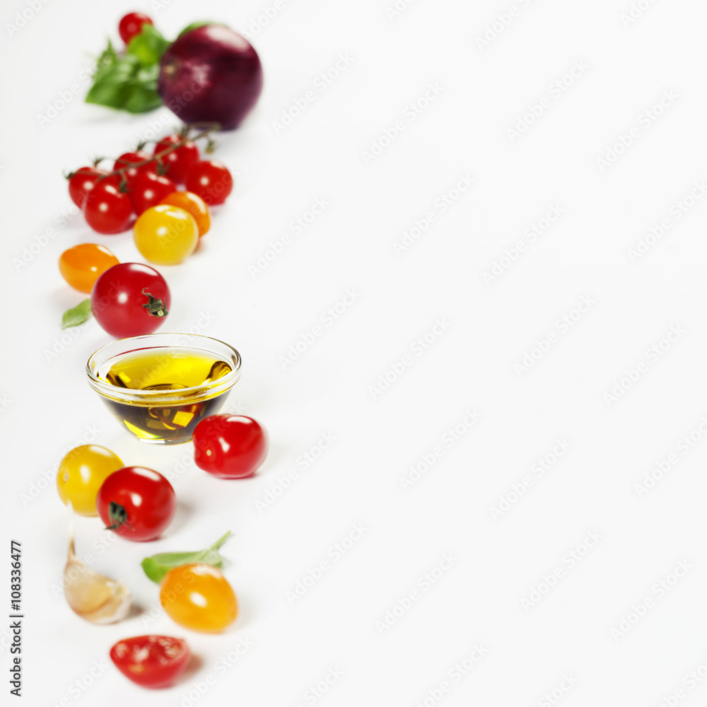 colorful tomatoes and vegetables