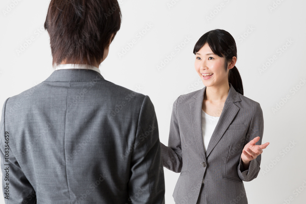 portrait of asian businessteam on white background