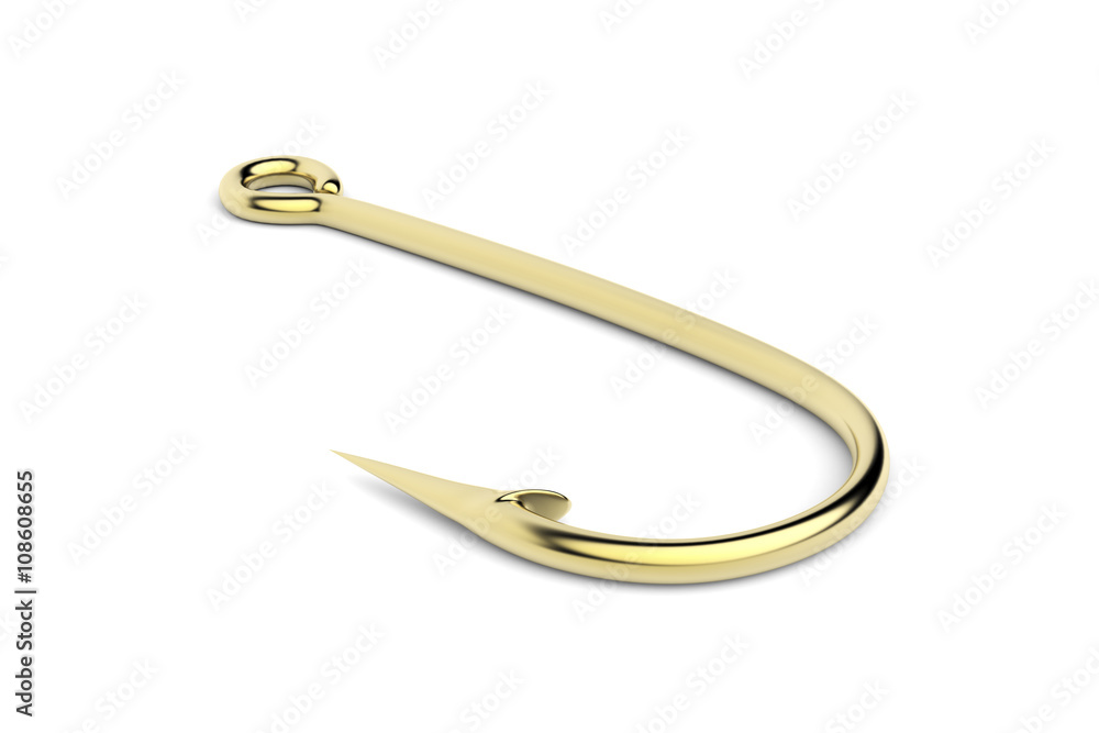 Golden fish hook