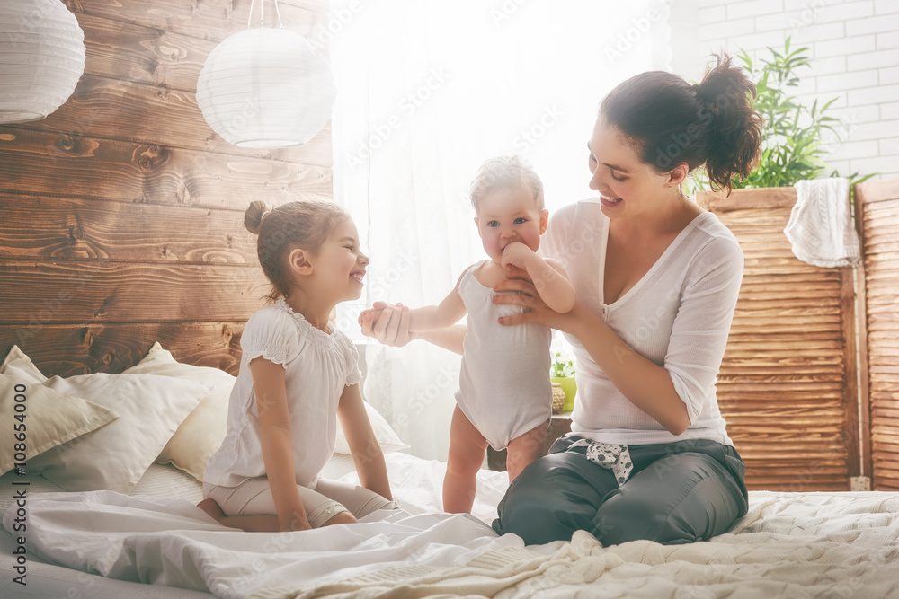 Happy loving family.