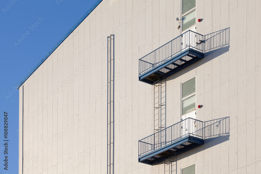 Close - up Detail of Industrial warehouse building