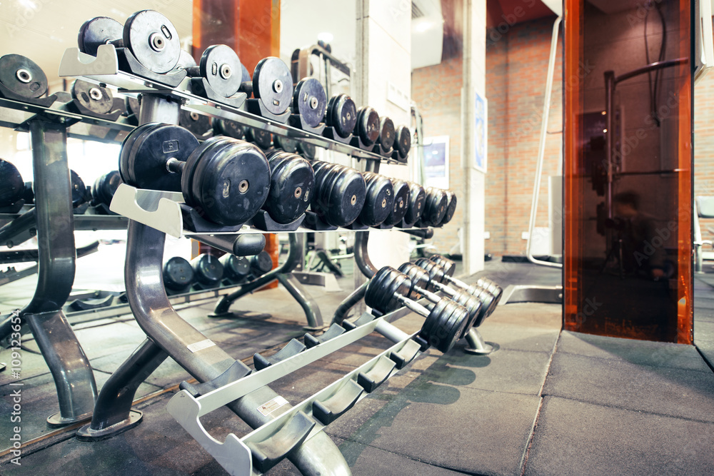 decoration and equipment in modern gym