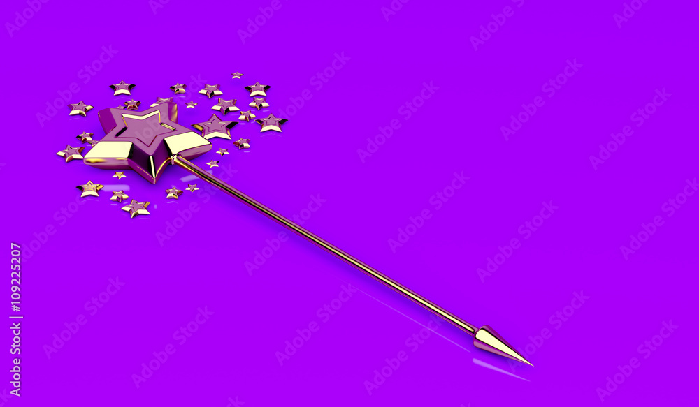 Magic wand with stars