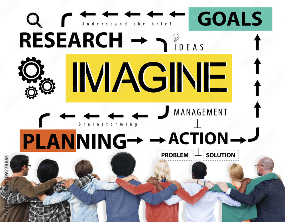 Imagine Imagination Research Goals Planning Concept