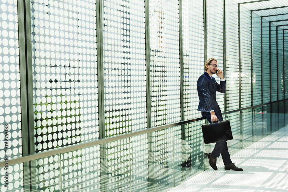 Businessman Working Connecting Smart Phone Concept