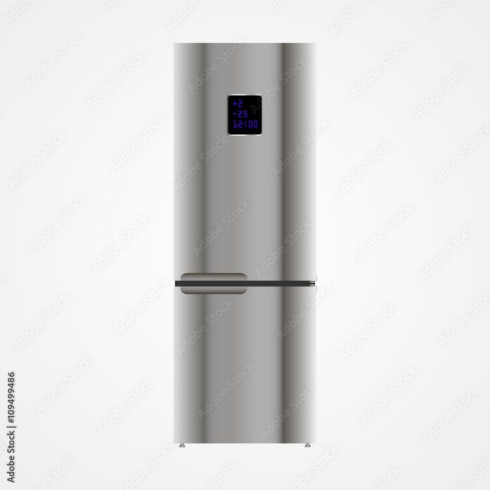 Refrigerator on white background