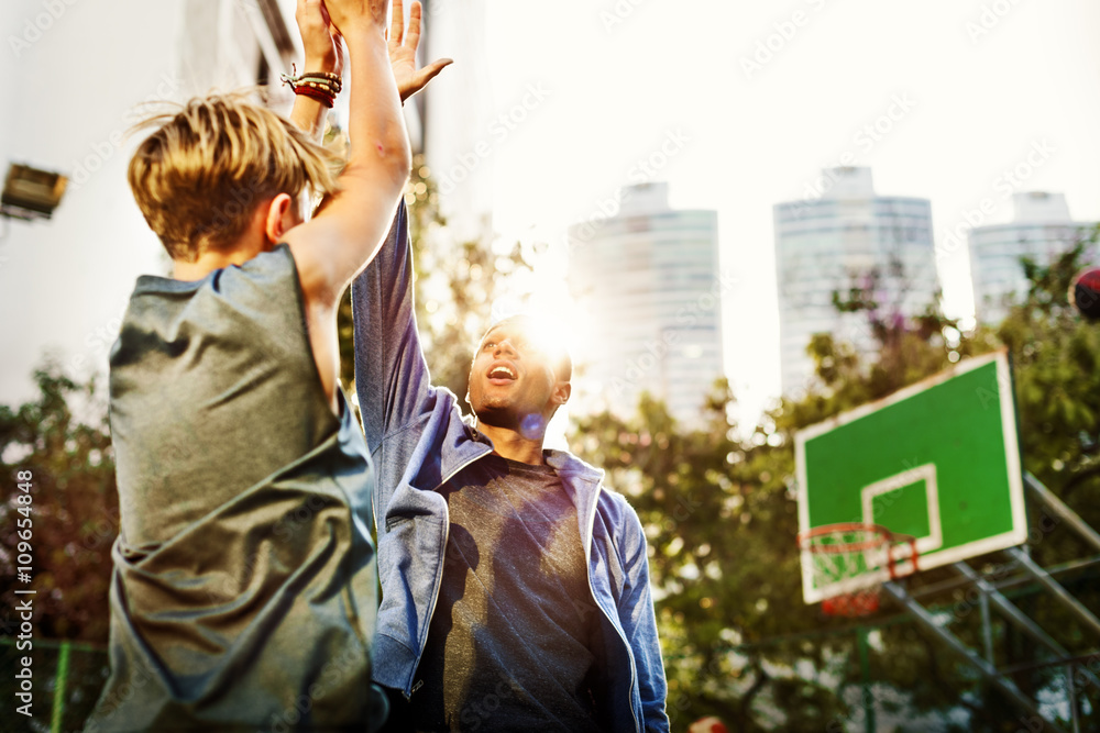 Basketball Player Athlete Exercise Sport Stadium Concept