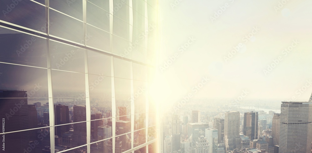 Image of a city landscape on a sunny day 