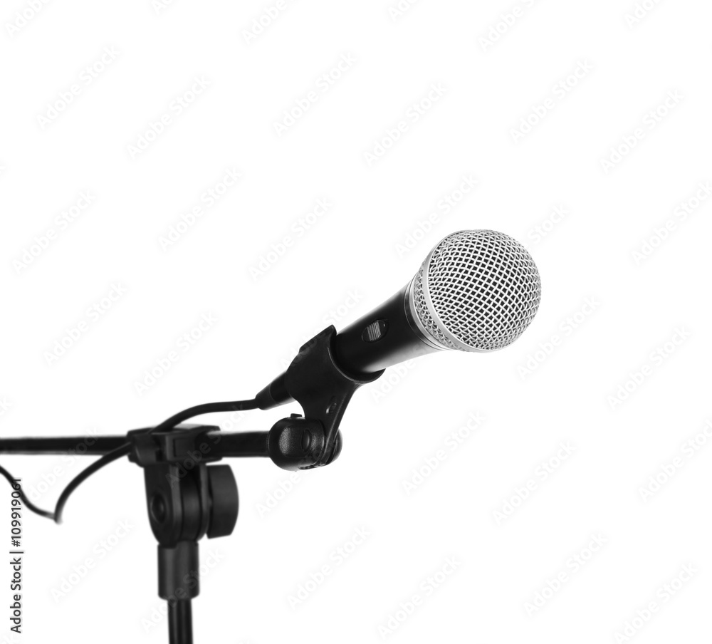 Microphone isolated on white