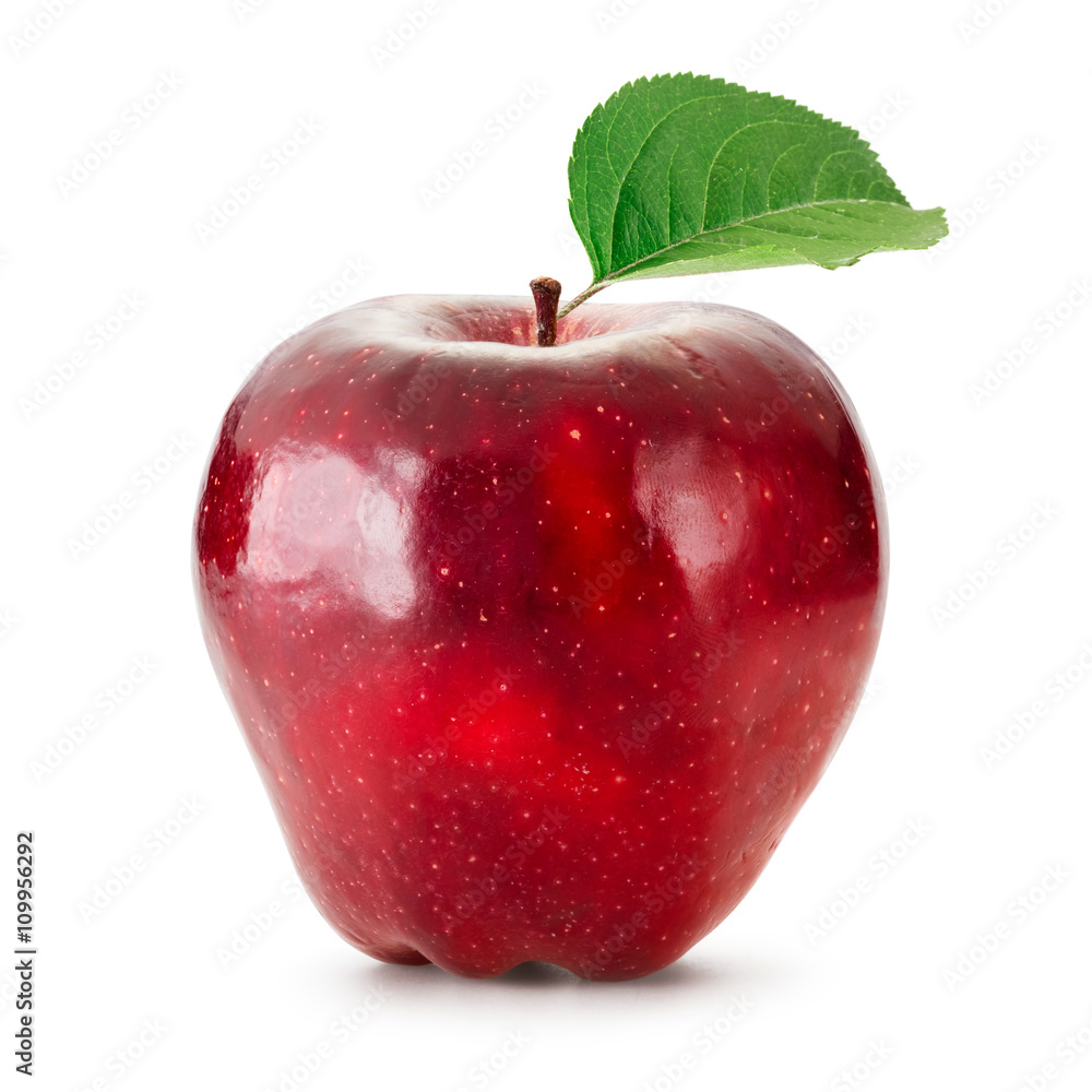 Red apple isolated on white