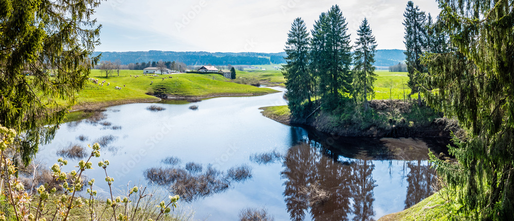 全景；Hochmoor im schweizer Jura