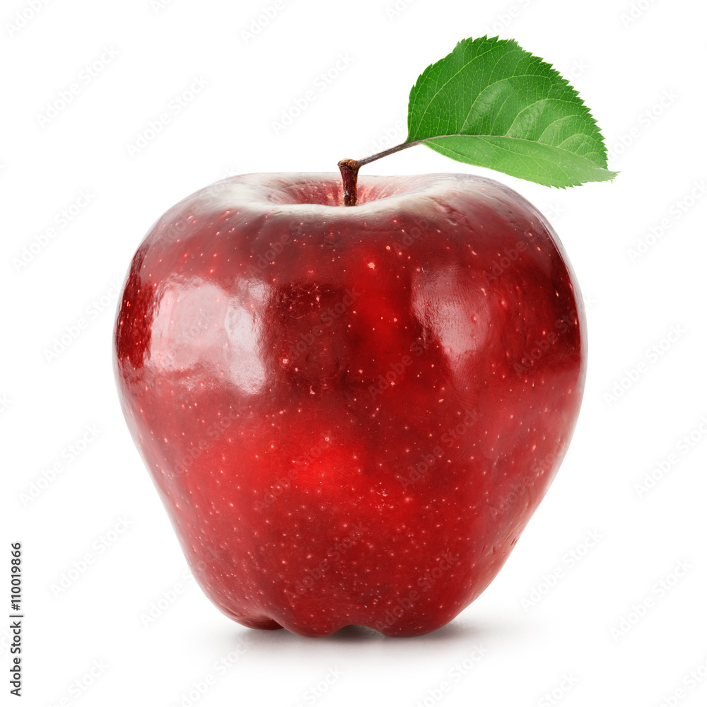 Red apple isolated on white