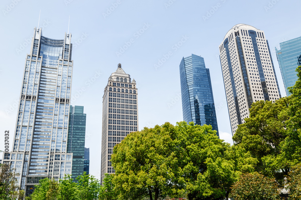 Lujiazui financial center park scenery in Shanghai锛宑hina