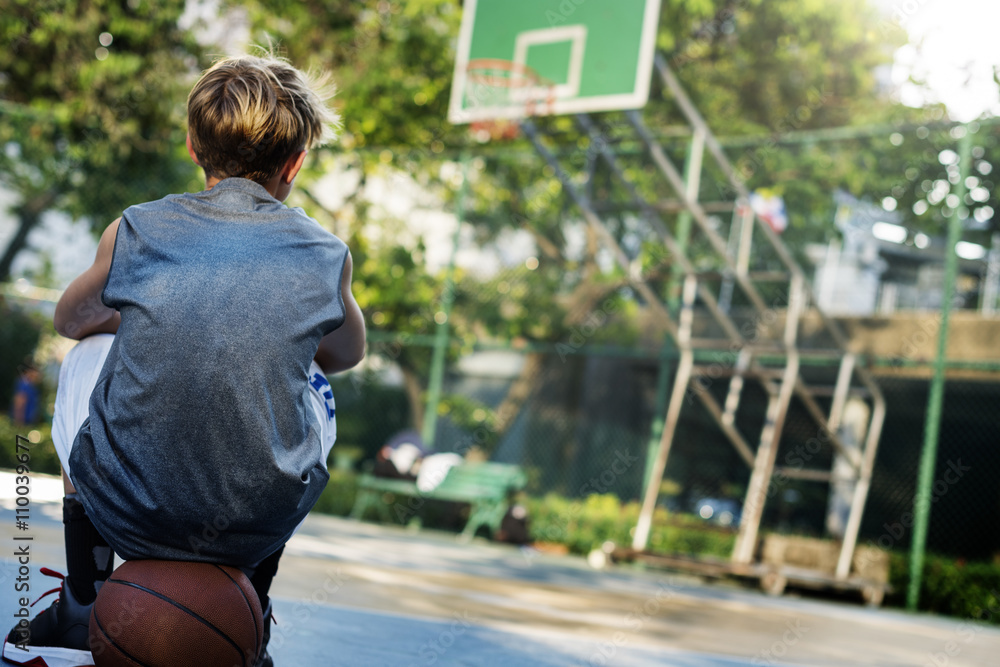 Basketball Player Athlete Exercise Sport Stadium Concept