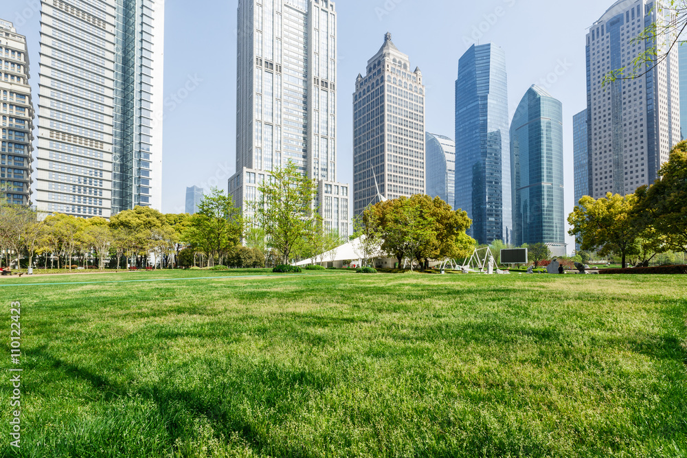 greenbelt park in Lujiazui financial center锛孲hanghai锛宑hina