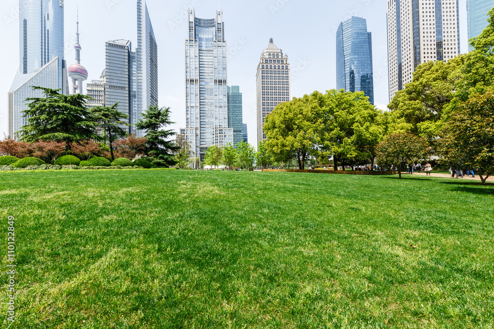 greenbelt park in Lujiazui financial center锛孲hanghai锛宑hina