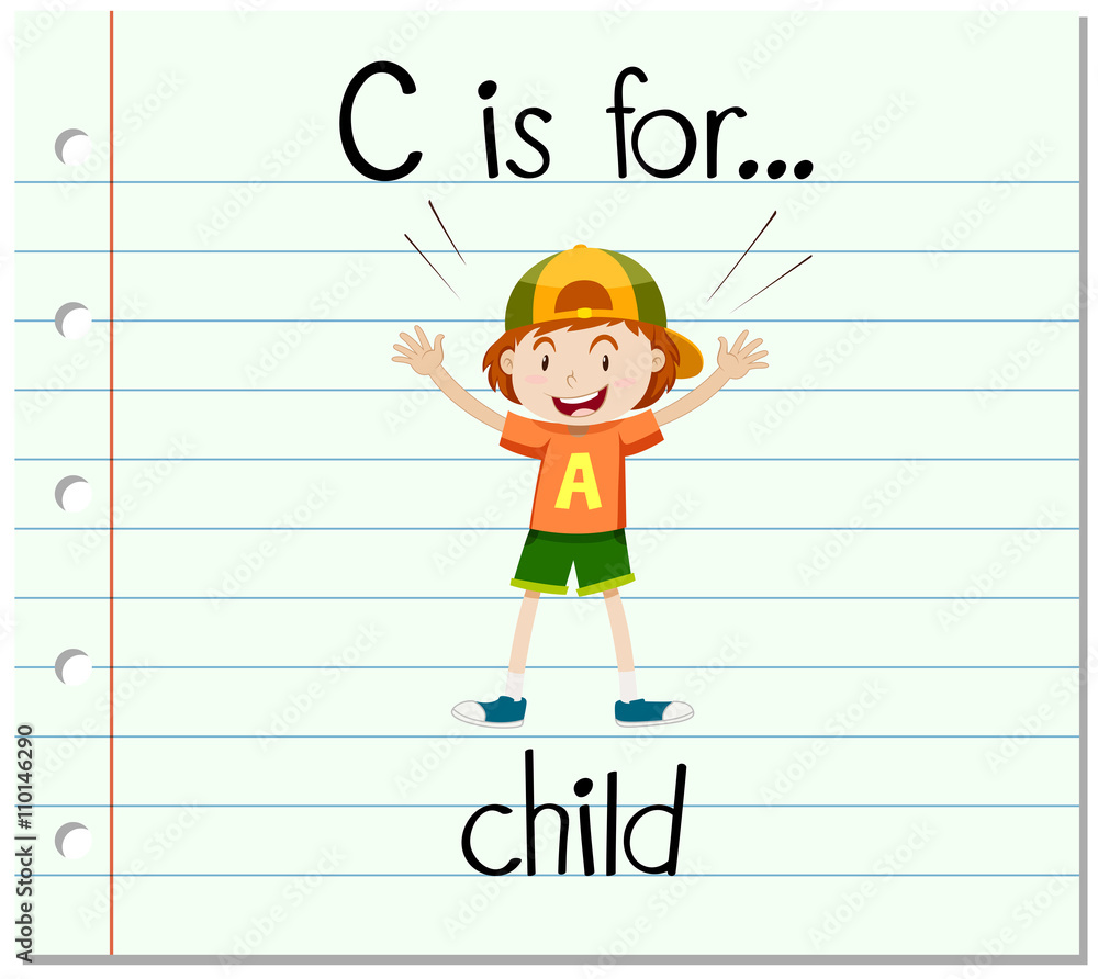 Flashcard letter C is for child