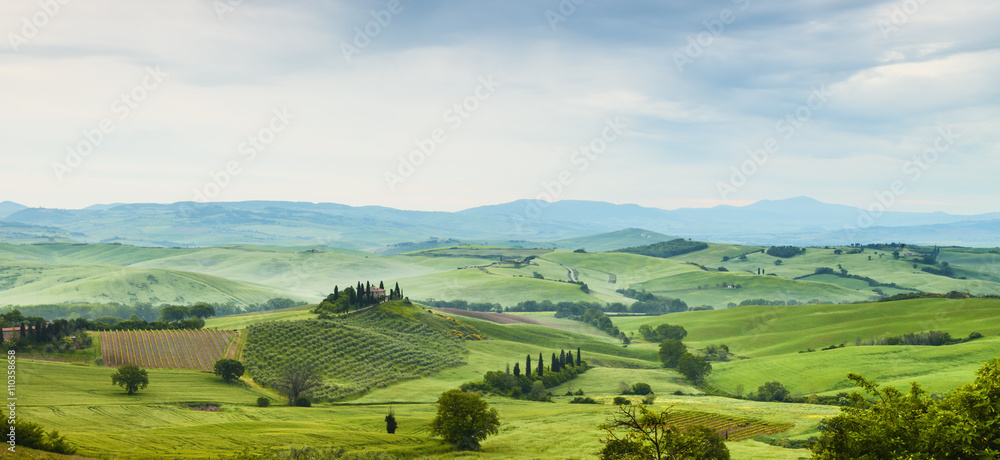 Famous Tuscany Belvedere farm house in Italy