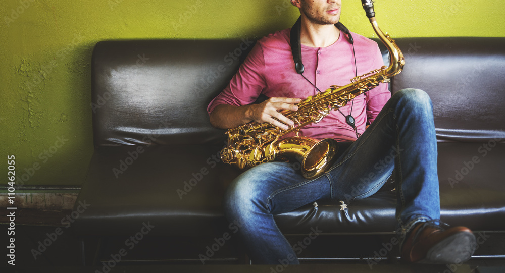 Musician Saxophone Jazz Artist Passion Concept