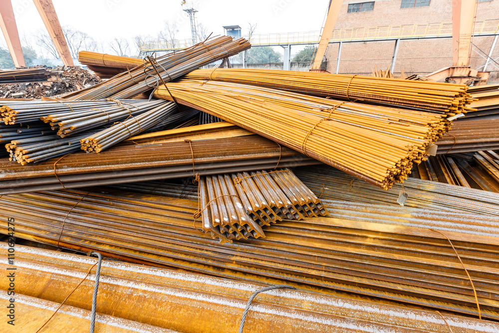 Rusty steel reinforced Abstract industrial background