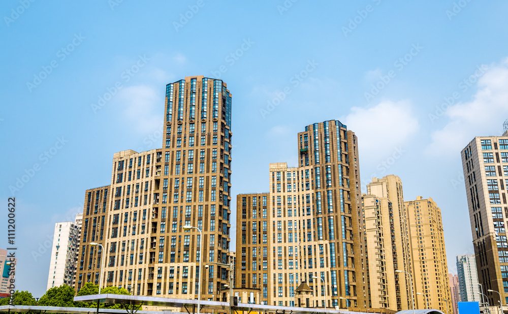 China apartment buildings in Shanghai