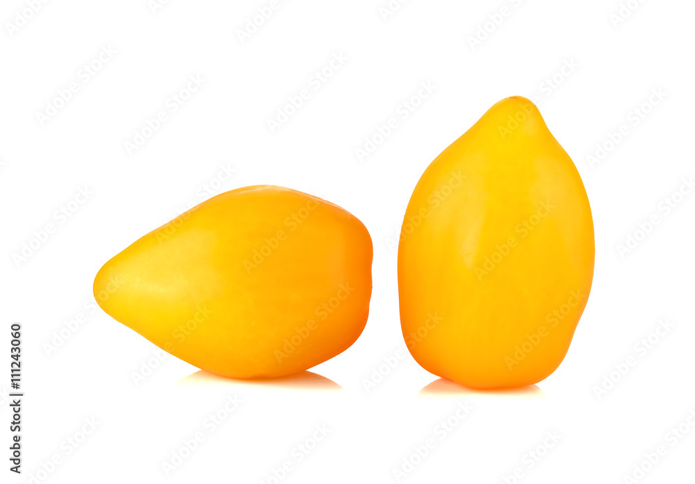 cherry tomatoes on white background