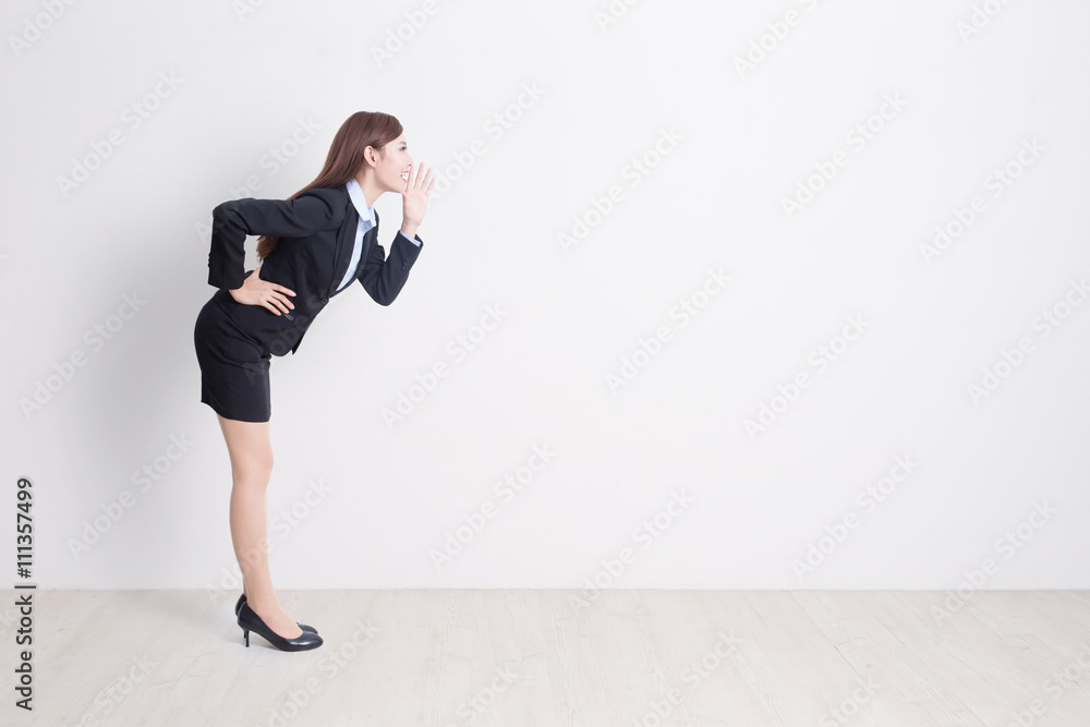 business woman shouting